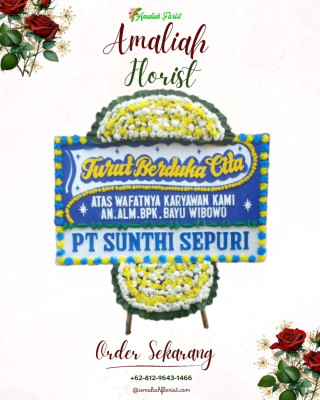 Papan Bunga Duka di Karawang
